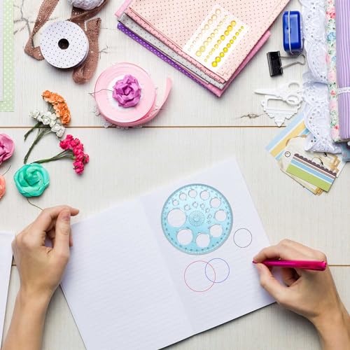 Circle Template Circle Round Stencil Templates for Drawing Professional Circle Ruler Multi Function Drawing Aid Tool Large and Small Size Suit for Studying Designing Office - size: 11.5 cm / 4.53 inches