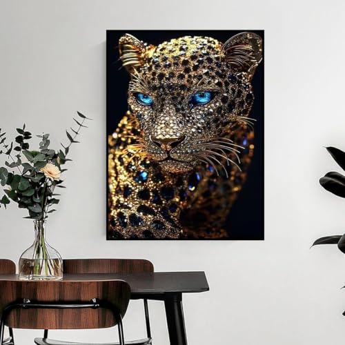 Diamond Art Kits for Adults,Cheetah Square Diamond Painting Kits 12x16in - color: DP04890