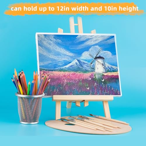 10 Pack 11.8" Wooden Easel, Easel Stand for Painting | Tabletop Easel for Artist/Students/Beginners, Portable Canvas Photo Picture Sign Holder - style: 11.8‘’- 10 PK