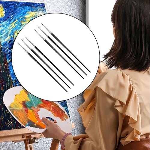 60-Piece Small Paint Brushes Set for Crafts – Fine Detail #0 Mini Brushes for Delicate Artwork, Watercolor, and Face Painting