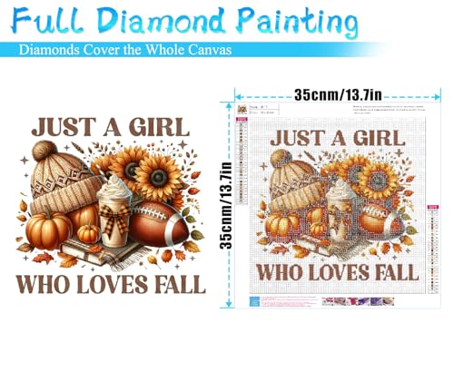 MRMIOOM 5D Pumpkin Diamond Painting Kits for Adults, Fall Diamond Painting kit for Beginners, DIY Autumn Full Round Dots Gem Art and Crafts for Adults Home Wall Decor 14x14inch - color: D041-US
