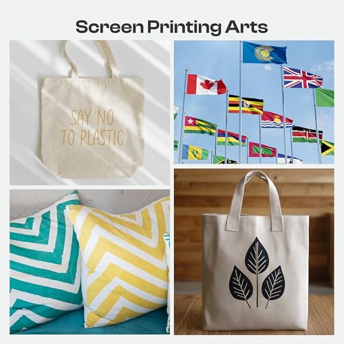 Caydo 2 Pieces Dry Sift Screen Set, 10 x 14 Inch Aluminum Screen Printing Frame with 305 Yellow Mesh for Fabric and Label Printing - style: 305 Mesh