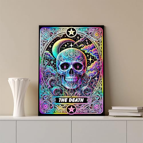 Skull Moon Star Diamond Art Kits for Adults, 5D Diamond Painting Kits - color: CM059