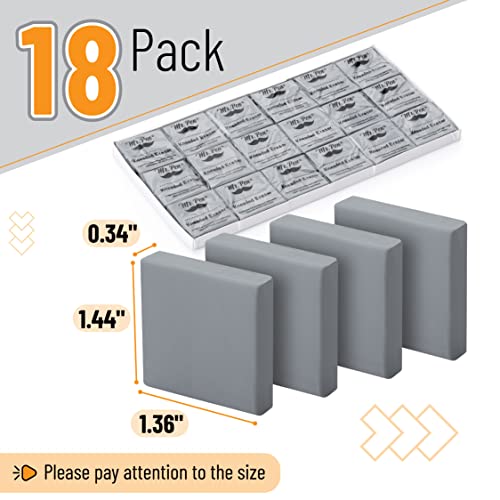 Mr. Pen- Kneaded Erasers, 1.44" x 1.36", 18 Pack, Gray - color: Gray, size: 18 Pack, 1.44" x 1.36"