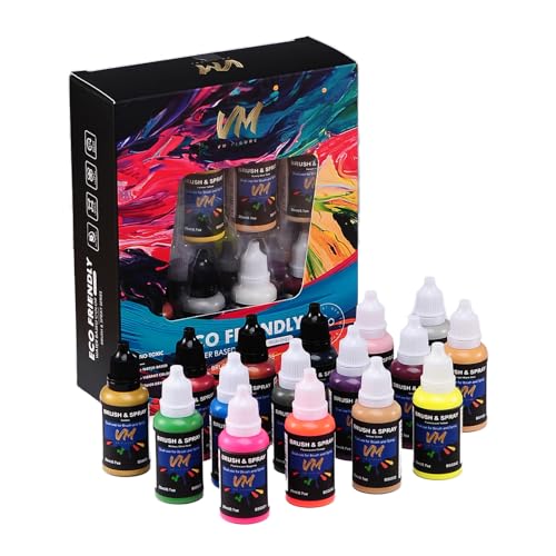VM Model Paint,20ml War Color Acrylic Paint for Miniatures, Models,Crafts - color: War Color Set 16 Bottles
