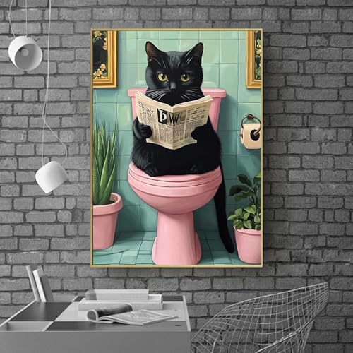 Diamond Art Kits for Adults,Black Cat Diamond Painting Kits 12x16in | Diamond Painting Kit - Sparkling Full Drill Design Perfect for Home Decor, Holiday Gifting, And Relaxing Crafting 12x16inch - color: DP01531