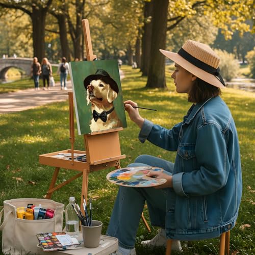 Cholemy 36 Pcs Paint and Sip Kit Gift for Adults 8''x10'',Animal | Pre Drawn Canvas, Painting DIY Afro Acrylic Painting Kit, Wood Easel Brushes, Date Night Bulk, Summer Halloween Party - style: Animals