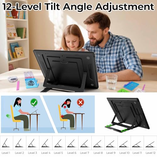 Heanolier Rechargeable A3 Light Board with Stand for Diamond Painting,5100 Lux Magnetic Light Pad with Side Buttons,5000mAH battery,Wireless Light Box for Tracing,LED Light Table for Sketching,Drawing - size: A3 with Stand