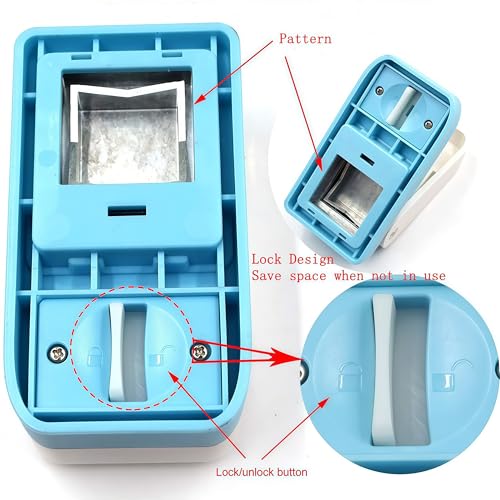 1 inch Square Punch Craft Lever Punch Handmade Paper Punch for Crafting Scrapbooking Cards,DIY Cards Making 1X1 inch Equilateral Square Bule and White - color: 1 X 1 inch Square