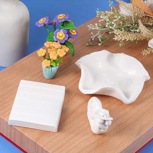 ifergoo 100g White Polymer Clay, 3.5oz Oven Bake DIY Modeling Clay for Kids | White Sculpting Clay for Adults, Easy to Shape, Non-Sticky, Ideal Art Supply for DIY Miniatures, School Projects, Home Decor - color: White