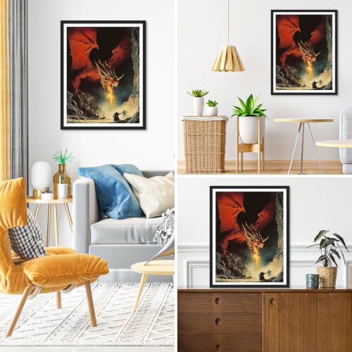 Auremi Dragons Diamond Art Painting, 5D Animals Diamond Painting Kits, Full Drill Diamond Dots Paintings for Beginners, Crystal Art Painting Kits for Home 30x40 cm - color: Diamond Painting 004