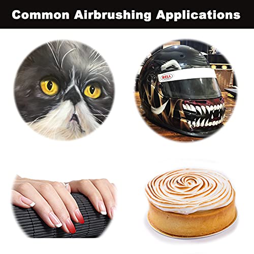 Airbrush Kit Dual-Action Gravity Feed Air Brush Gun with 0.3mm and 1/3 oz. for Hobby, Models, Art, Tattoo, Nail Art, Cake - size: 0.3mm