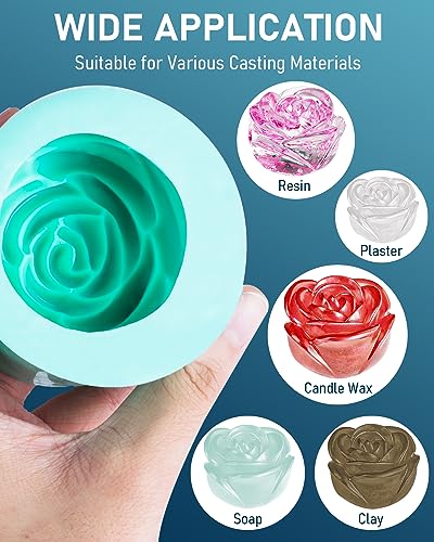 Nicpro 74oz Silicone Mold Making Kit 20A, Platinum Liquid Silicones Rubber | with Molds Housing & Mixing Cups for Mold Maker, Flexible & Food Safe Mix Ratio 1:1 for Casting Resins Jewelry, Craft Molds - size: 74oz