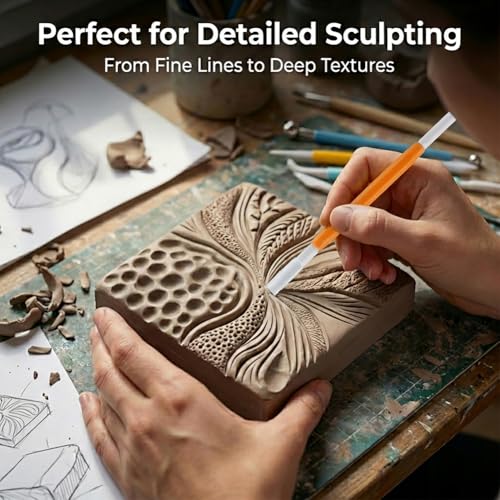 16PCS Clay Sculpting Tools Set with Roller & Storage Bag