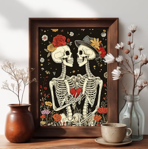 CRZMODE Skull Diamond Art Kits for Adults,Skull Diamond Painting Kits for Adults Beginners,5D DIY Round Full Drill Gem Art Paint by Diamonds Dots Crafts Kits for Home Decor Gift 12x16inch - color: Skull(12X16")