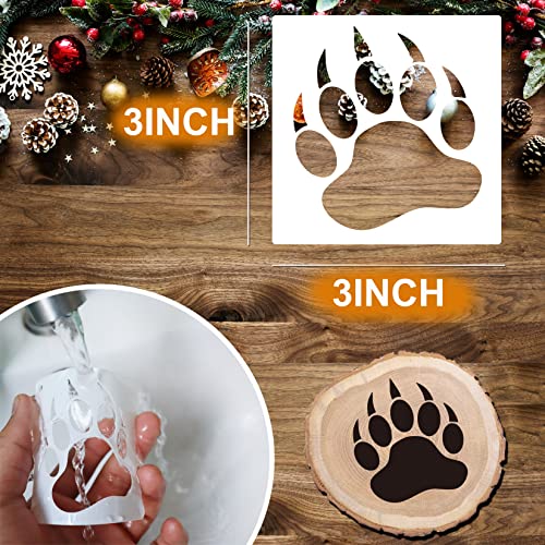 Small Stencils for Painting on Wood Burning Reusable, 3 Inch Reusable Stencil for Craft Ornament Paint Template Stencils for Wall Card Rock Wood Signs Coasters Canvas Home Decor (Animal Wildlife) - style: animal Wildlife