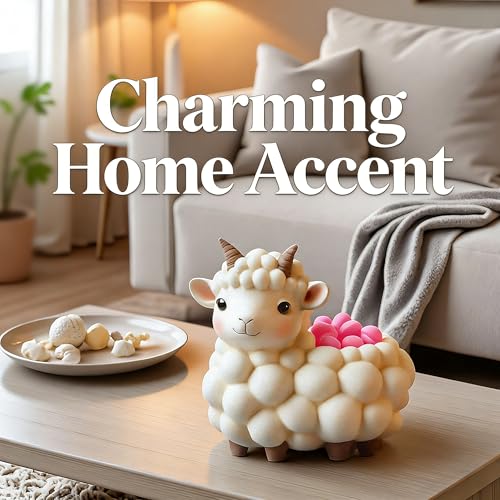 Animal Resin Mold, 3D Sheep Planter Silicone Molds for Epoxy Resin | Cute Sheep Lamb Resin Silicone Molds for Concrete, Casting, Candle Making, Candle Holder, Plaster, DIY Art Crafts, Home Decor - color: Sheep Resin Mold