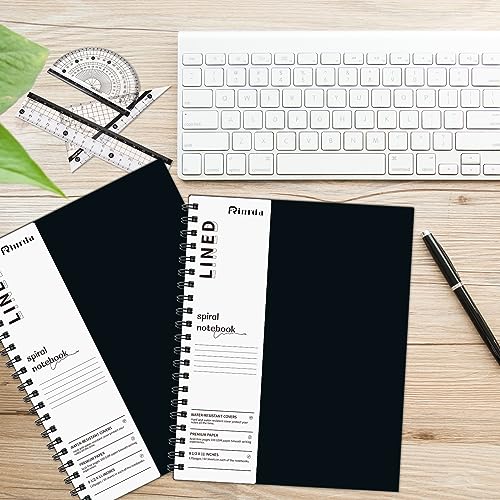 Large Lined Notebook Spiral Notebook 8.5" x 11"-4 Pack LINED Notebook 7mm Ruled Hardcover Notebook 120 Pages 100 GSM Thick Paper Notebook Hardcover Journal for School, Office,Study and Notes | 4 Pack LINED Notebook Ruled Hardcover Notebook Thick Paper Not