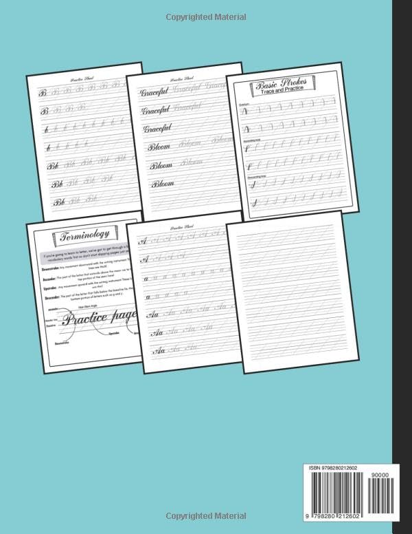 Calligraphy Practice Tracing Book For Beginners: Traceable Uppercase & Lowercase Letters , words and Blank Pages for Writing to improves your overall handwriting.
