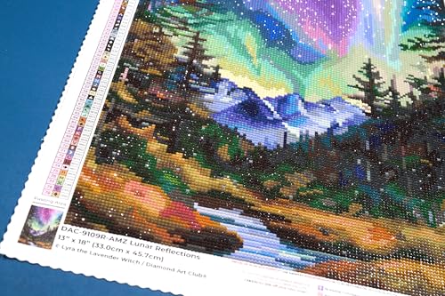 DIAMOND ART CLUB Lunar Reflections Diamond Art Kits for Adults | Premium Diamond Painting Kit, Fun DIY Crafts for Adults, Round Diamond Art Canvas, 13" x 18" (33 x 45.7 cm) - color: Lunar Reflections