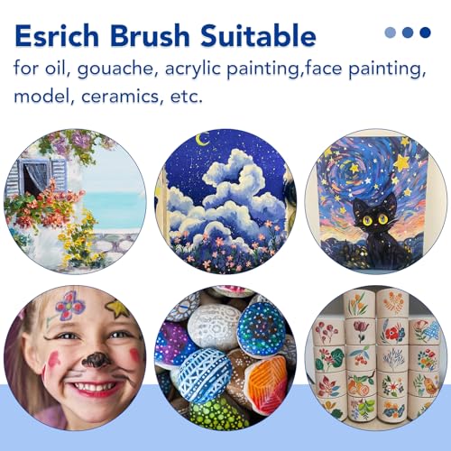 ESRICH 240PCS Paint Brushes, Paint Brush for Acrylic Painting - color: Blue, size: 240