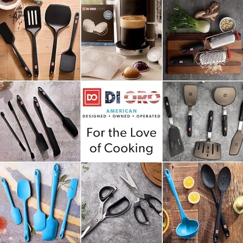 DI ORO Silicone Spatula Set - 600F Heat Resistant, 5-Pc Blue - color: Blue