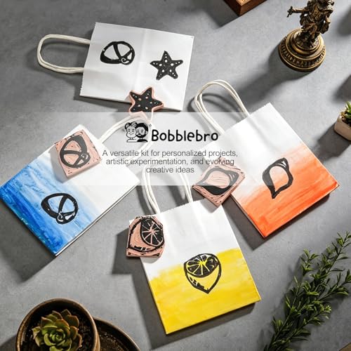 Bobblebro Linocut Kit for Printmaking, Fabric Block Printing Kit with Ink | Stamp Making Kit, Linoleum Blocks, 2.6 oz Fabric Ink for Fabric & Paper, Carving Tools, Adult DIY Art, Back To School Gift - color: Beige-linocut kit