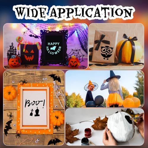 Fainne 100 Pcs 2 Inch Halloween Stencils Small Stencils for Painting | Reusable Craft Stencils, DIY Scrapbook, Wood Wall Fabric Rock Chalkboard Sign Painting, Home Art Decor Projects - style: Ghost