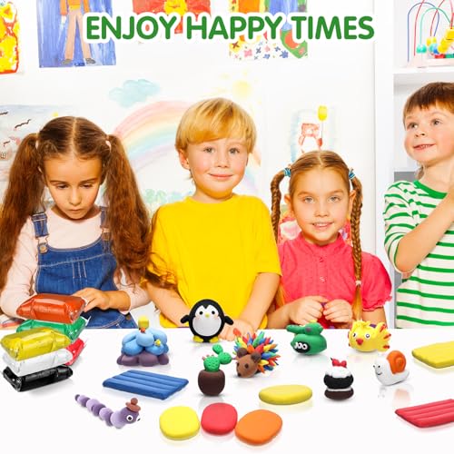 WinnerWhy 144 Pcs Total 76oz Air Dry Clay Soft Non-Toxic Molding Clay for DIY Arts Craft Sculpting Molding Projects Rewards Supplies(Multicolor) - color: Multicolor