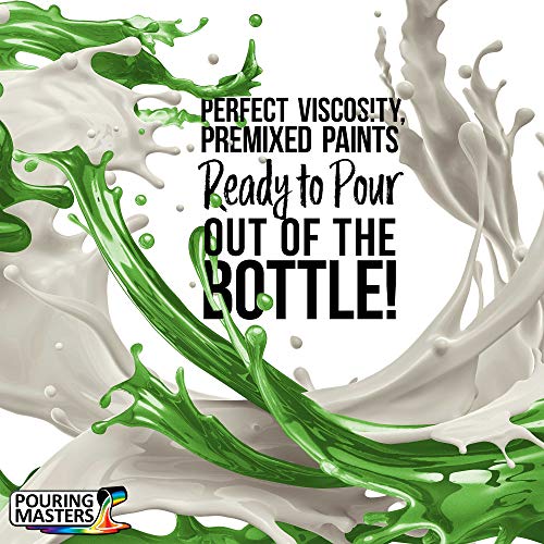 Pouring Masters Vivid Jade Metallic Pearl Ready to Pour Acrylic Pouring Paint - Premium 8-Ounce Pre-Mixed Fluid Acrylic Paint - Fluid Art Supplies for Canvas, Wood, Paper, Tile & Rocks - color: Vivid Jade Metallic Pearl, size: 8 Fl Oz (Pack of 1)