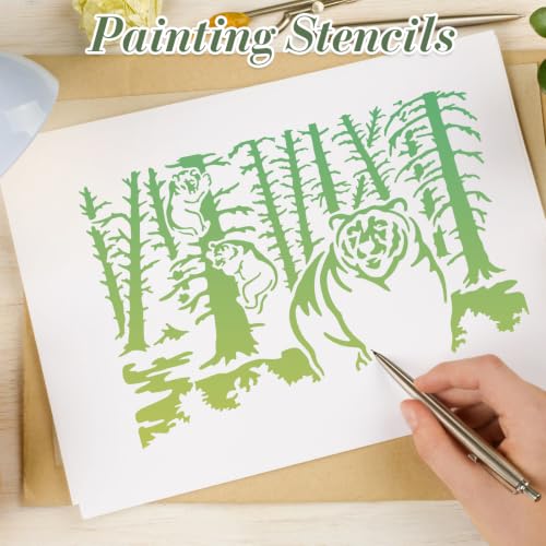 Animal Stencils for Crafts Reusable 12Pcs Stencils(8.2X5.8 Inch) - color: Animal 2