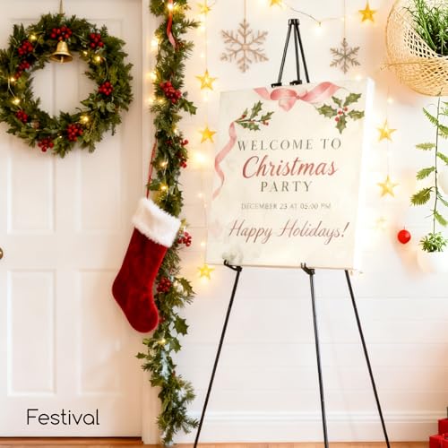 MEEDEN Metal Easel Stand for Painting: 63" Art Easel Sign Stand with Bag | 2 Pack Portable Foldable Instant Tripod Display - Sign Stand for Wedding, Painting Canvas, Presentations, Posters - size: 2-PACK
