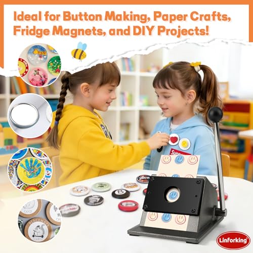 35mm (1.38") Circle Punch for 25mm (1") Buttons & Badges,Circle Cutter | Button Paper Cutter Graphic Punch Die Cutter | Heavy-Duty Round Paper Cutter for Professional Button Making, Badges & Crafts