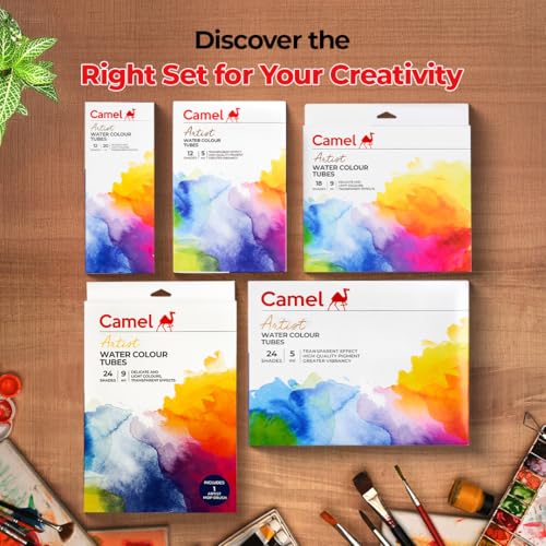 Camlin Kokuyo Artist 5ml Water Color Set - 12 Shades (Multicolor)