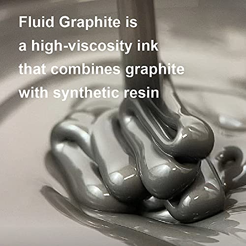 Kuretake Painting Ink, for dip Pen, Brush, Liquid, Paste, Artist, Non Toxic Paints, Illustration, Lettering, Drawing, Writing, Made in Japan (Graphite)