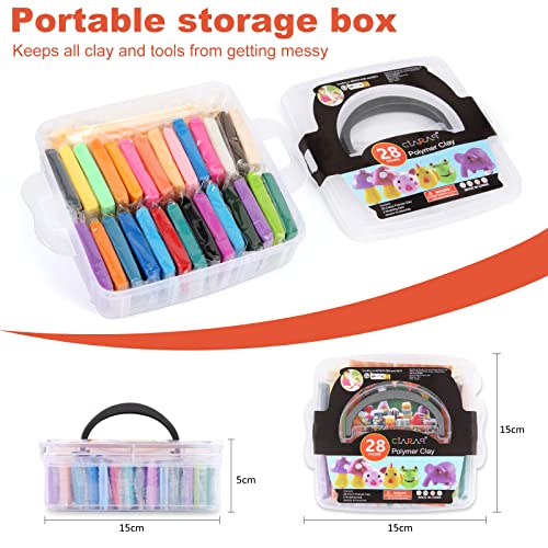 CiaraQ 28-Color Polymer Clay Oven Bake Modeling Kit - color: 28 Colors, size: 20g / pcs