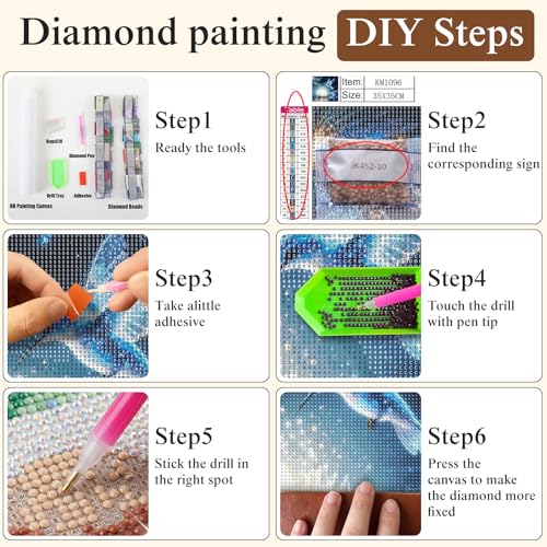 Hummingbird Diamond Art Kits for Adults, Bird Diamond Painting Kits - color: KM1096-1