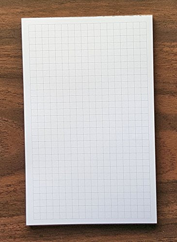 Graph Pad, 1/4” Spacing, Quantity 1, 50 Sheets, 5” x 8”. | Graph writing pads with cardboard backing and glue binding. Ink-friendly heavyweight paper. Archival quality. - size: Graph Note Pad (1/4")