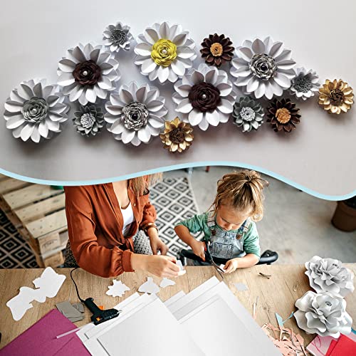 24 Sheets Silver Shimmer Cardstock 8.5 x 11 Metallic Paper | Goefun 80lb Card Stock Printer Paper for Invitations, Crafts, DIY Cards,Graduations - color: silver