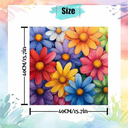 NDNXYXGS Flowers Paint by Numbers Kit for Adults,Daisy DIY Painting Kits on Canvas,Floral Color by Numbers,Large Adult Paint by Number for Gifts,Home Wall Decor - color: flower