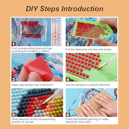 AMORARS 5D Diamond Painting Kit for Adults, Giraffe Swing Diamond Art Beginners - DIY Full Diamond Dot Animal Gem Art Paintings, Suitable Gifts, and Home Decoration Crafts, 12x12Inch