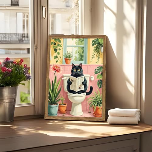 Cat Diamond Art Kits for Adults Round Diamond Painting 12x16 Inch - color: DD143