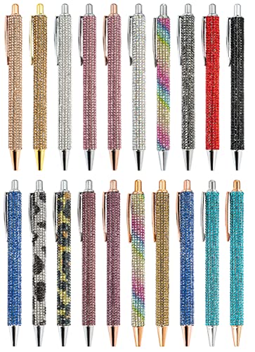 Gullor Click Ballpoint Pens, Diamond-encrusted Ball Pens, Black Ink Medium Point 1mm, for Office Supplies Gift Wedding Birthday - color: Color Set 2, style: 5 Pieces