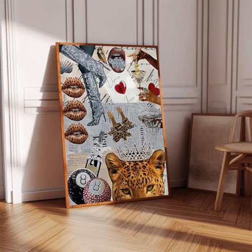 BAWKENTON Cute Diamond Art Kits for Adults Diamond Painting Kit for Adults | Cute Fashion Modern 5D Diamond Dots Gem Art Crafts with Tools, Round Full Drill Crafts for Home Wall Decor-12X16in - color: DP03106, size: Round diamond painting