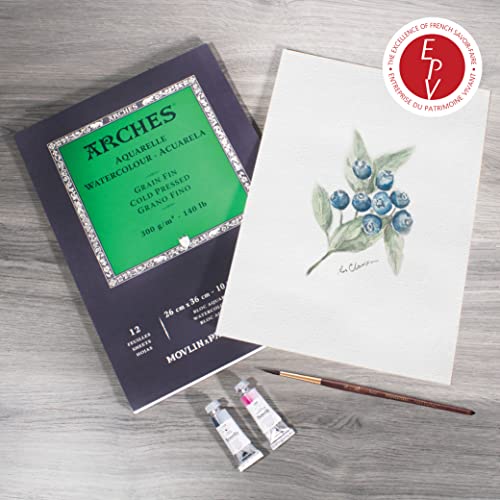 Arches Watercolor Paper Pad, 140 pound, Cold Press, 9"x12" - size: 9"x12", style: Cold Press