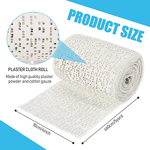 Nuogo 20 Pack Plaster Cloth Gauze Bandage Roll Bulk 5 Yards,4 x 180 Inch - size: 4 x 180 Inch