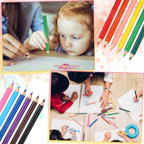 288 Pcs / 24 Boxes Mini Colored Pencils Bulk for Kid 3.5 Inch