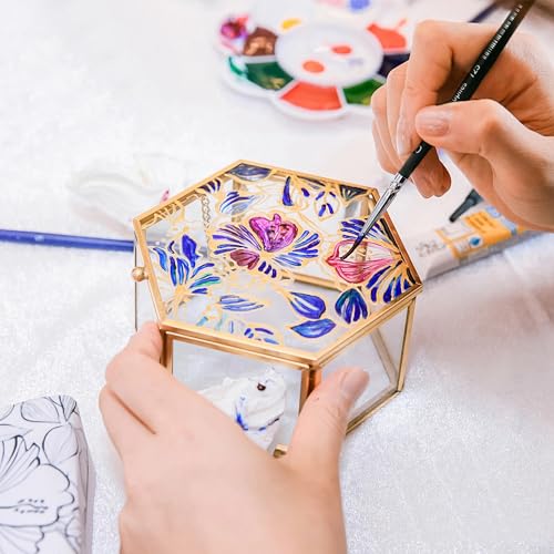 XDT#725 Fine Detail Artist Paint Brush 50 Piece Set Round Pointed Tip Paint Brush #00000 for Micro Painting, Nail Model Acrylic Oil Watercolor - size: 50Pcs #00000