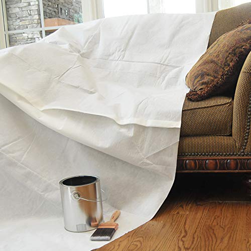 Trimaco SuperTuff Paper/Poly Drop Cloth Runner, 4-feet x 10-feet, Whites, (Pack of 12) - size: 4ft x 10ft (Pack of 12)