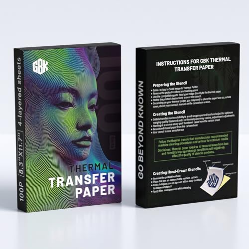 GBK Tattoo Transfer Paper,100 Sheets A4 Size,Tattoo Thermal Stencil Paper for Tattoo Transfer Kit Tattoo Supplies,New and Improved Formula,Travel Tattoo Transfer Paper (100 Sheets)